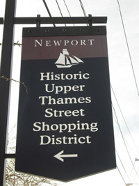 thames st sign Thames Street Newport RI