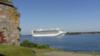 Passing the west wall of Fort Adams