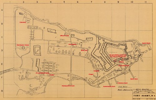 fort adams map